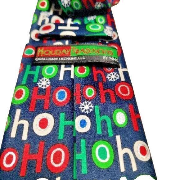 Hallmark Traditions Men's Holiday HOHOHO Patterned Necktie Suit Art to Wear VTG - Picture 3 of 4